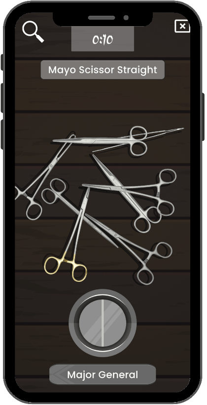 Workflow Trainer - Learn the order in which instruments are used in surgery.