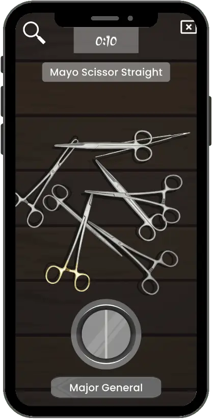 Workflow Trainer - Learn the order in which instruments are used in surgery.