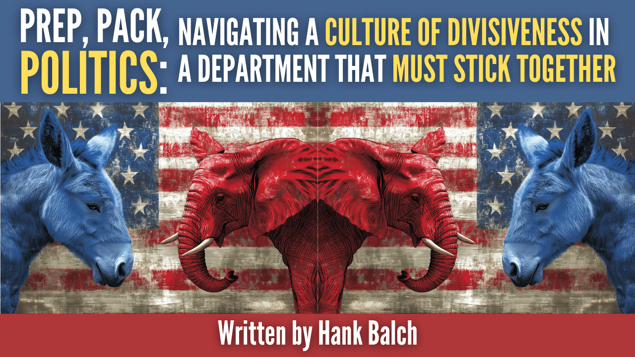 Image of an elephant and donkey on an American flag